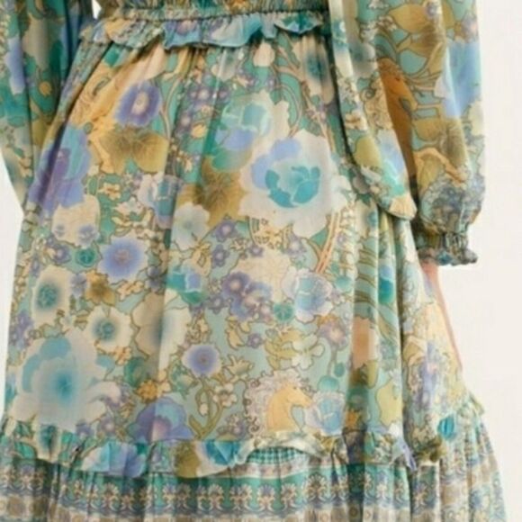 Spell & The Gypsy X Free People Turquoise Amethyst Maxi Gown Large - Picture 12 of 13